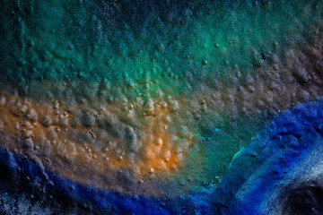 cracked paint on the wall 