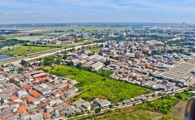 Jakarta Bay seen from the sky