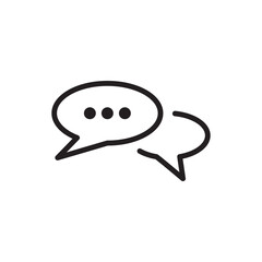 Chat Speech Bubble Icon Vector Illustration Design