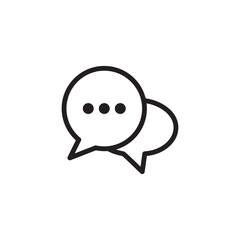 Chat Speech Bubble Icon Vector Illustration Design