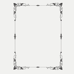 Frame, in the style of an ornament, Vector illustration eps 10, Art.