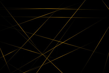 Abstract black with gold lines, triangles background modern design. Vector illustration EPS 10.