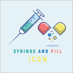 syringe and pill icon