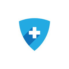 Fototapeta premium vector blue medical shield icon