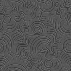 seamless abstract wallpaper in gray color with wavy continuous pattern. vector background image