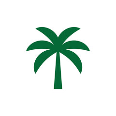 green palm icon logo for travel or holiday