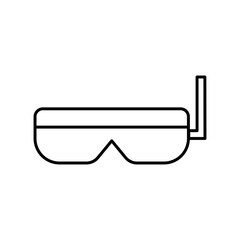 Swimming goggles line icon illustration. icon related to swimming. Simple design editable