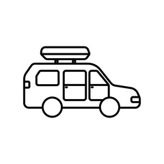 Freight cars line icon illustration. icon related to travel. Simple design editable