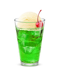 イラスト メロンソーダ リアル グラス 飲み物 