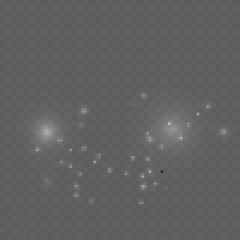 The dust sparks and golden stars shine with special light.