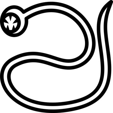 Hookworm Line Style Icon