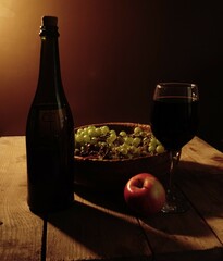 still life with wine