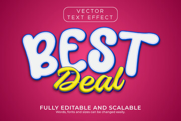 Best sell text effect with red background