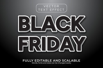 Fototapeta premium Black Friday text effect with black background