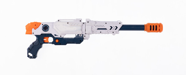 toy blaster isolated on white background