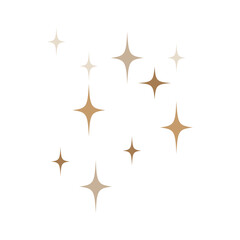 sparkle stars retro aesthetics flat vector illustration 