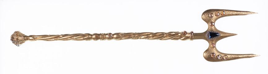 Obraz premium poseidon trident isolated on white background