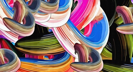 abstract illustration art color psychedelic fractal wavy spiral lines organic forms on the subject of abstraction, imagination and art