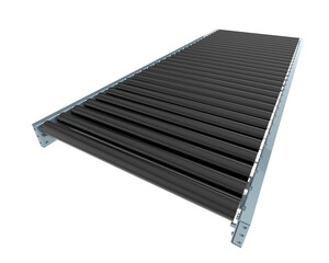 Empty conveyor belt on transparent background. 3d rendering - illustration