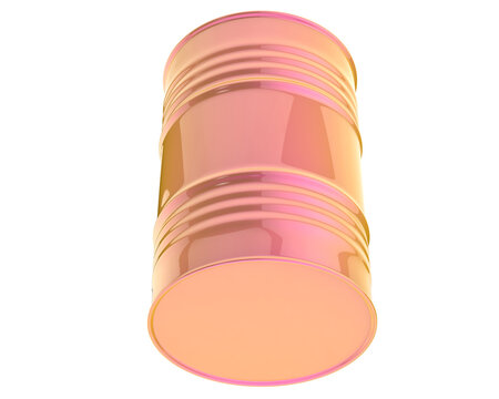 Oil barrel on transparent background. 3d rendering - illustration