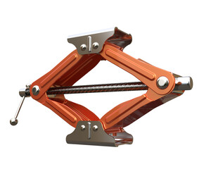 Car jack on transparent background. 3d rendering - illustration