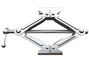 Car jack on transparent background. 3d rendering - illustration