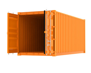 Container on transparent background. 3d rendering - illustration