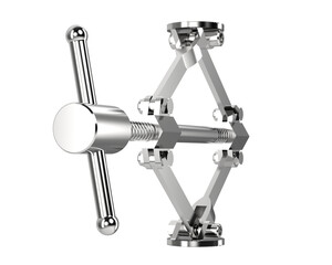 Car jack on transparent background. 3d rendering - illustration