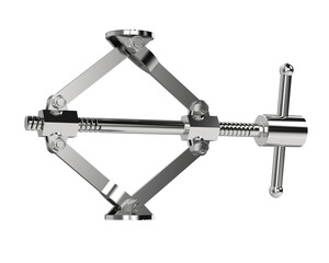 Car jack on transparent background. 3d rendering - illustration