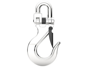 Crane hook on transparent background. 3d rendering - illustration