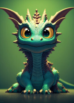 Cute baby dragon