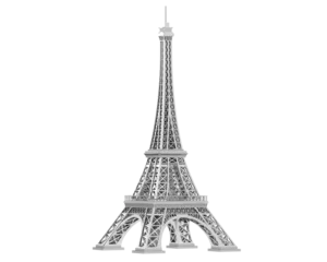 Foto op Canvas Eiffel tower on transparent background. 3d rendering - illustration © Cristian