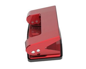 Realistic hole puncher on transparent background. 3d rendering - illustration
