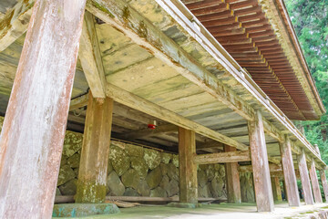 NARA, JAPAN - SEP 14, 2022: Kondo Hall of the Muro-ji Temple, National Treasure of Japan, in Uda City, Nara Prefecture, Japan.