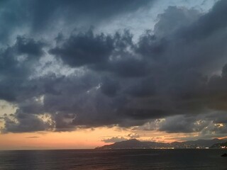 sunset over the ocean