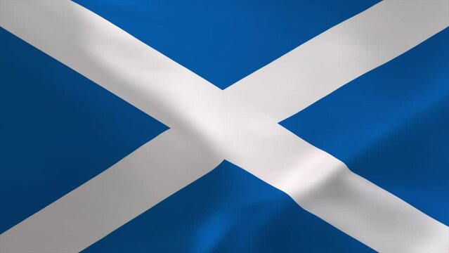Scotland Flag Waving Flag Animation 4K Moving Wallpaper Background