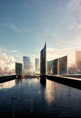 Illustration of City of the Future 2044