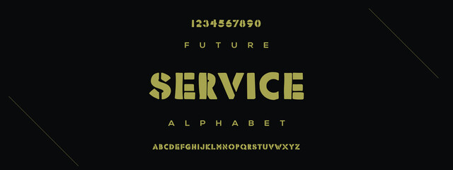 SERVIC Elegant alphabet letters font and number. Classic Lettering Minimal Fashion Designs. Typography modern serif fonts decorative vintage design concept. vector illustration 