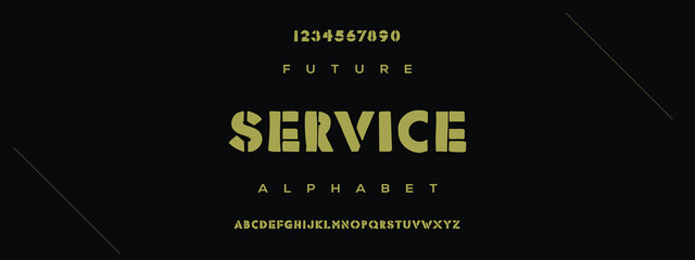 SERVIC Elegant alphabet letters font and number. Classic Lettering Minimal Fashion Designs. Typography modern serif fonts decorative vintage design concept. vector illustration 