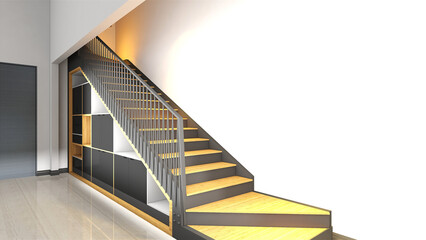 Diseño de escalera, 
Aprovecho del hueco para guardar cosas.