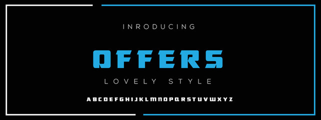 OFFERS new minimal tech Letter Alphabet Fonts Logo design and Luxury vector typeface design. Great artwork.