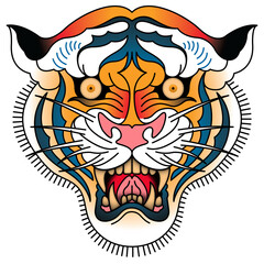 ferocious tiger head