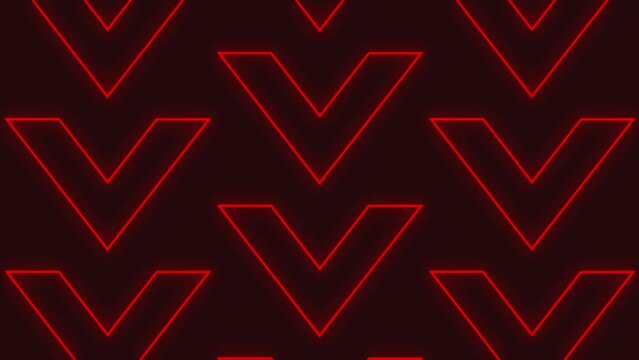 Neon Red Arrows Moving Down Loop Background Wallpaper