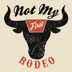 Design print for a shirt: country music typography, rodeo, cowboy, cowgirl.