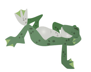 Reclining frog