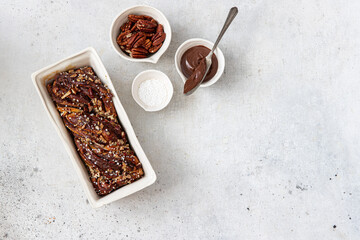 Chocolate Yeast Pie with Pecans