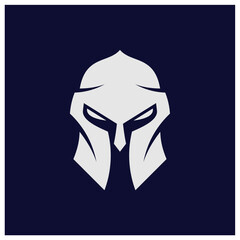 Spartan logo design template ,Helmet logo design concept ,Vector illustration