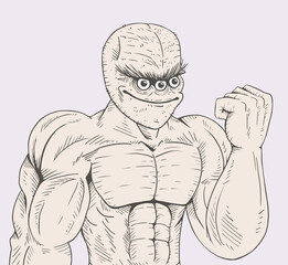 Muscle body hand draw