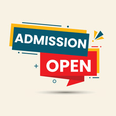 admission open typography for social media banner design