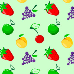 seamless pattern with fruits